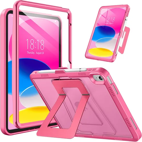 Miniatura 24 de DTTO Funda para iPad (A16) 11ª generación de 11 pulgadas 2025, funda para iPad de 10ª generación, soporte ajustable para vertical/paisaje, protector