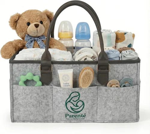 Organizador de pañales: organizador portátil de bebé para cosas de bebé, artículos esenciales para recién nacidos, organizador con asa, regalos