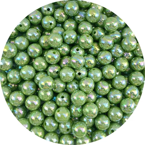 Miniatura 17 de Jmassyang 200 cuentas de perlas brillantes de 0.394 pulgadas (0.394 in), color AB, redondas, de plástico, acrílico, espaciador, manualidades
