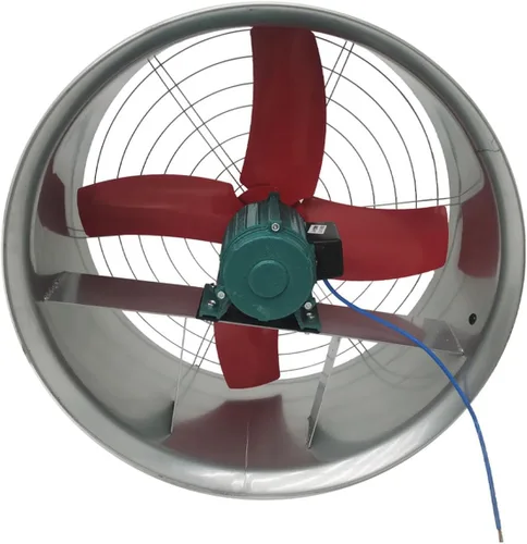 Miniatura 3 de INTSUPERMAI Extractor axial industrial de 220V 24Inch 550W, ventilador de escape a prueba de explosiones, montado en la pared, red protectora