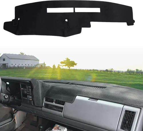 POSAID Cubierta de Tablero para Chevy Chevrolet Silverado Suburban Blazer/GMC Sierra C1500 C2500 C3500 K1500 K2500 K3500 de 1988-1994 Camioneta Negro