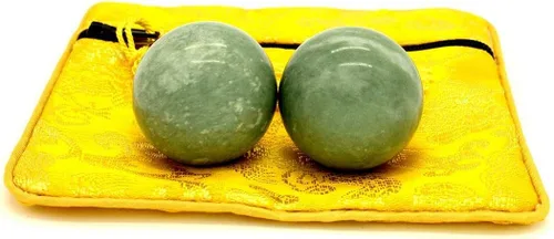 Miniatura 5 de Bolas de Baoding de mármol natural de 1.4 pulgadas, bolas de salud de masaje chino para terapia de ejercicio de mano y alivio del estrés