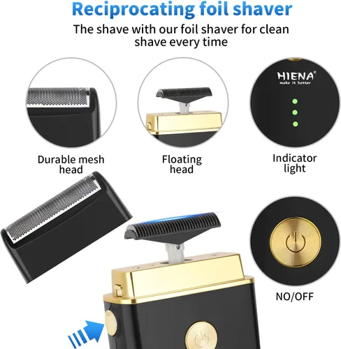 Miniatura 3 de HIENA PRO Juego de cortapelos profesional para hombres, juego de cortapelos inalámbrico y kit de recortadora, recortadora de barba eléctrica