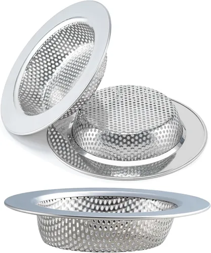 Miniatura 8 de Honmein 2 Piezas Colador de Fregadero para la Mayoría de Cestas de Drenaje de Fregadero de Cocina, Diseño Seguro de Doble Capa Mejorado Colador