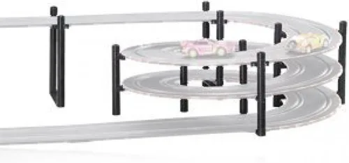 Carrera 20061642 61642 3D admite sistema agregar piezas de pista para Go & Digital 143 Slot Car Racing sets, negro