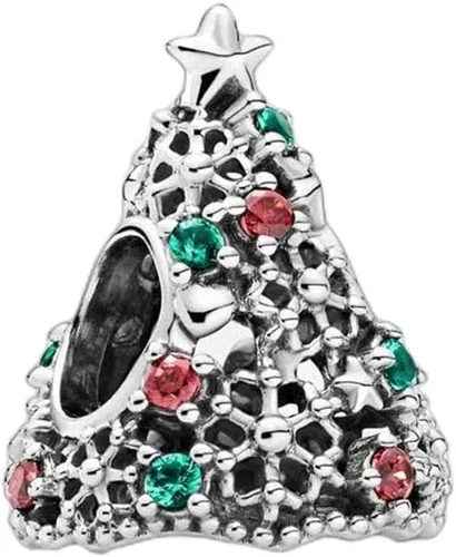 Miniatura 41 de Christmas Halloween Charm 925 Sterling Silver Openwork Bead for Charm Bracelets and Necklaces,Jewelry Gifts Women