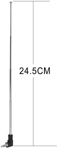 Miniatura 3 de Bingfu Mini antena de radio FM de 0.138 in macho telescópica FM antena portátil 2 unidades compatibles con receptor estéreo interior AV audio video