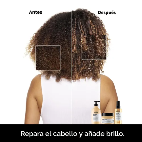 Miniatura 2 de L'Oréal Professionnel Paris Absolut Repair Hair Mask - Tratamiento nutritivo de proteínas, hidrata, repara daños y añade brillo, para cabello seco