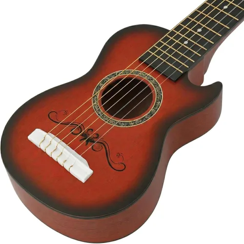 Miniatura 3 de Guitarra acústica de 23 pulgadas, guitarra de juguete de 6 cuerdas para niños, cuerdas de acero realistas, primer instrumento musical para Caoba