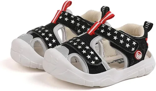 Miniatura 2 de Sandalias de verano para niños pequeños, sandalias deportivas para niños, puntera cerrada, correa atlética, zapatos de agua para playa