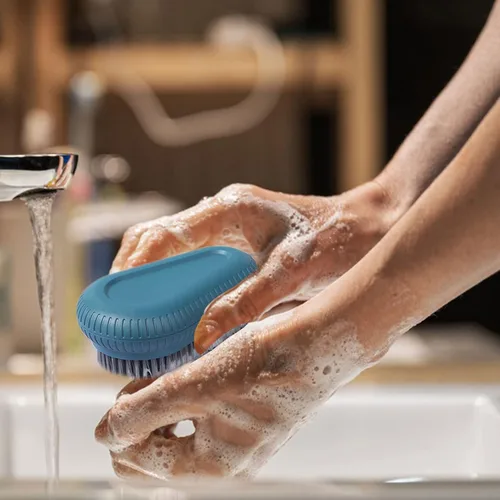 Miniatura 6 de 2 cepillos de uñas resistentes para limpiar las uñas, cepillo de uñas azul, cerdas rígidas duraderas, cepillo de limpieza de manos, cepillo de uñas