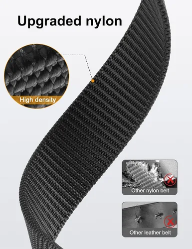 Miniatura 3 de JUKMO Cinturón de trinquete para hombre, cinturón táctico de nailon con hebilla deslizante automática, ribete ajustable para adaptarse