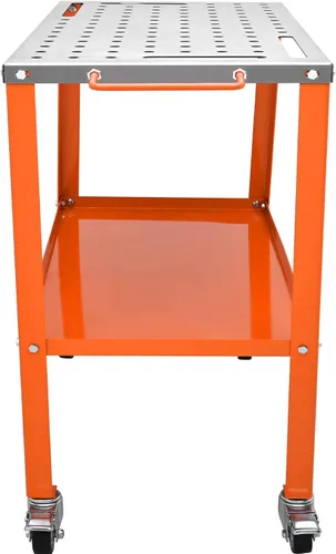 Miniatura 9 de VEVOR Mesa de soldadura de 36 x 18 pulgadas, capacidad de carga de 1200 libras, mesa de trabajo de soldadura de acero con ruedas, banco de trabajo