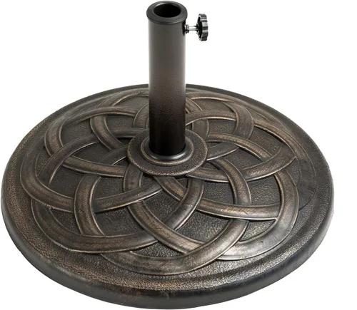 Miniatura 10 de C-Hopetree Base redonda resistente de 26 libras para sombrilla de mesa de mercado de patio al aire libre, color negro