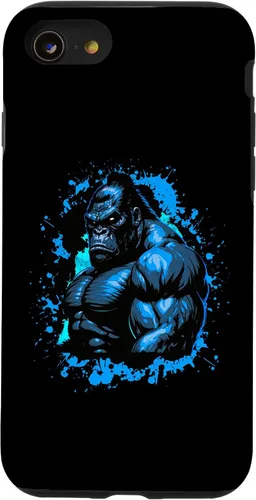 Miniatura 13 de iPhone 12 Pro Max Gorilla Workout Animal Beast Muscles Bodybuilding Gym Case