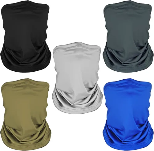 Miniatura 9 de 5 Pack Neck Gaiter Face Cover for UV Sun Protection, Dustproof Breathable Cooling Gator for Men Women Outdoor Sports
