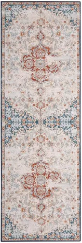 Miniatura 41 de COZYLOOM Alfombra vintage de 2 x 6 pies, estilo oriental con estampado floral, envejecida, estética, bohemia, de felpilla, para entrada, pasillo