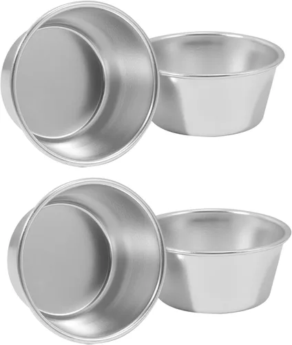 SHERCHPRY Juego de 4 moldes antiadherentes para magdalenas de huevo y tarta de huevo, juego de 4 moldes ligeros y compactos, ideales para pudín
