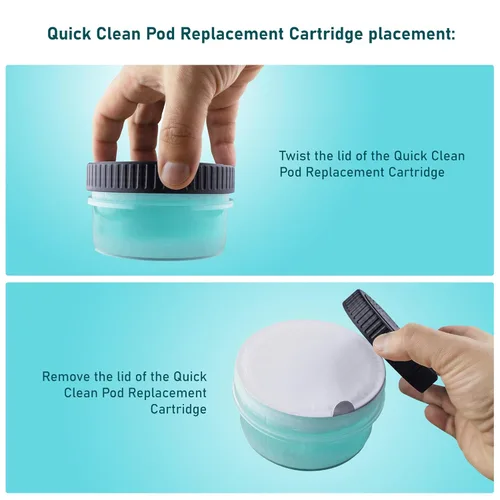 Miniatura 3 de Clark Shaving Co. Cartucho de repuesto de cápsulas de limpieza rápida compatible con cápsulas Philips Norelco Quick Clean (4 unidades)