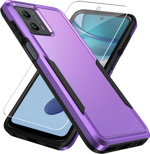 Miniatura 14 de Funda para Moto G 5G 2023, con Protector de Pantalla [Probado contra Caídas de Grado Militar] Funda Protectora de Servicio Pesado Resistente Rugosa