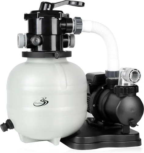 【Actualización 2026】BlueBay Bomba de filtro de arena de 13 pulgadas con temporizador de 1/3 HP / 1850 GPH para piscina sobre el suelo de hasta 8000