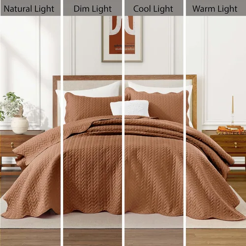 Miniatura 173 de MOONLIGHT20015 Edredón tamaño King (106 x 96 pulgadas) con 2 fundas de almohada (20 x 36 + 2 pulgadas) para todas las estaciones, juego de cama Azul
