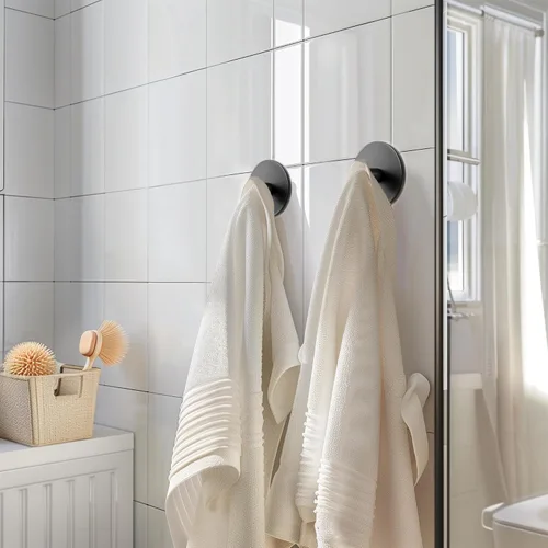 Miniatura 9 de bussdis Ganchos Multifuncionales para Toallas para Pared de Baño - Acero Inoxidable Extra Adhesivo, Soporta hasta 12 LB, Ganchos para Abrigos