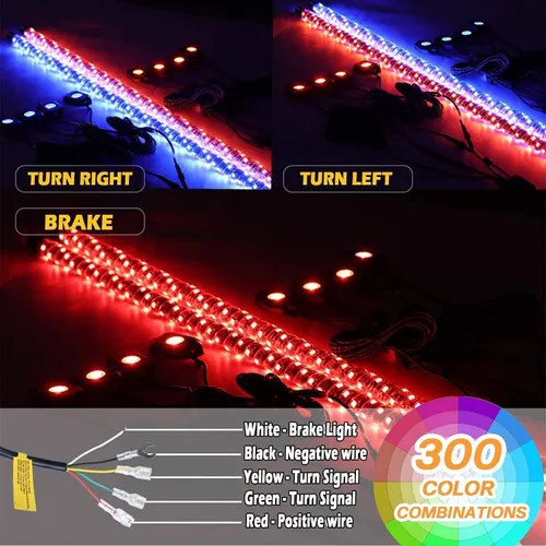 Miniatura 6 de OHMU Kit de 2 luces LED de látigo de 3 pies y luces de roca de 3ª