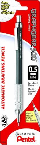 Miniatura 7 de Pentel Graph Gear 500 - Lápiz de dibujo automático, 0.3mm, barril marrón, 1 paquete (PG523BP)