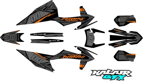 Miniatura 4 de Kit de gráficos para KTM Enduro 2-Stroke 150 EXC, 250 EXC y 300 EXC años 2020, 2021, 2022 y 2023 Rugged Series Magenta 16 Mil - Adhesivo de carreras