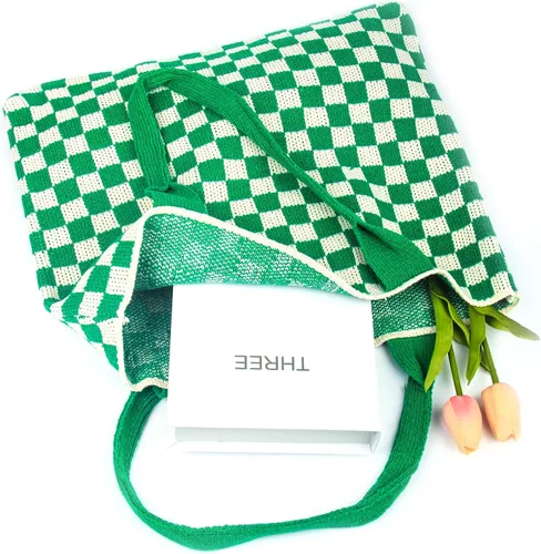 Miniatura 40 de Bolsas de ganchillo para mujer, bolsa de mano de playa de verano, bolsa de hombro de gran capacidad, bolsa de hobo estética, bolsa de punto, bolsa