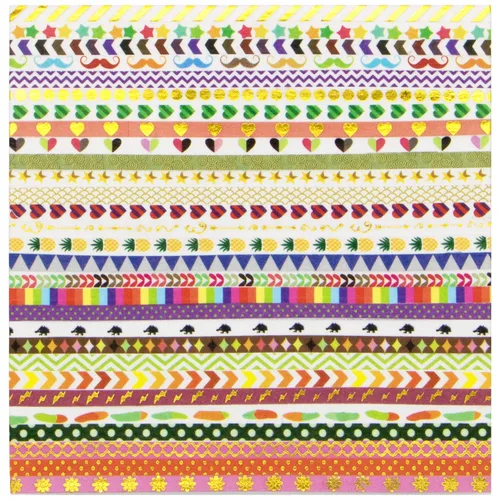 Miniatura 2 de NANYNNU Bonito juego de 48 rollos de cinta washi, cintas adhesivas Washi decorativas delgadas de aluminio, 0.118 in de ancho, cinta de papel
