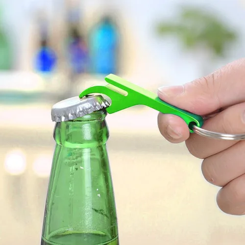Miniatura 3 de cnomg Abrebotellas de metal de 8 colores, llavero dividido, llavero de aluminio a granel, barra de garra de bolsillo, abrebotellas de cerveza