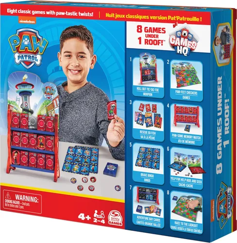 Miniatura 7 de Spin Master Games Patrulla Canina, juegos HQ Juegos de mesa para niños Damas Tic Tac Toe Memory Match Bingo Go Fish Juegos de cartas de Paw Patrol