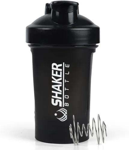 Miniatura 9 de Botella agitadora, botella agitadora pequeña de 400ml con bola mezcladora, portátil de 14oz para batidos de gimnasio, libre de BPA, 100% a prueba
