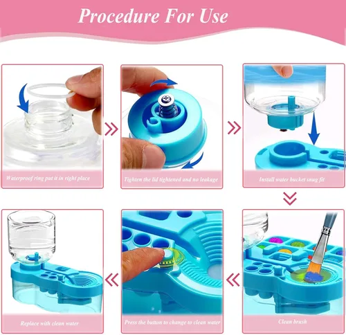 Miniatura 4 de Limpiador de pinceles de pintura 2025, enjuague de circulación de agua, herramienta de pintura limpiador de pinceles, enjuague de pincel de ciclo