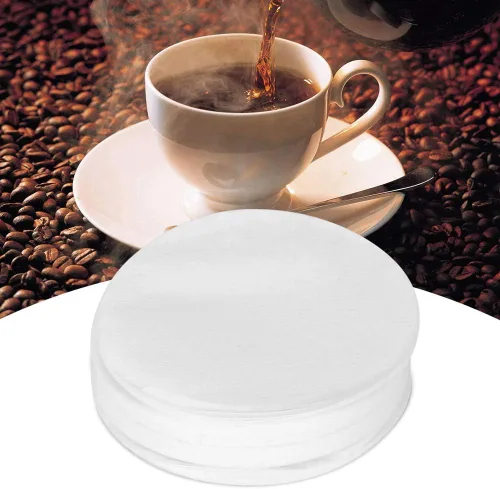 Miniatura 4 de 100 piezas por juego de papel de filtro de café desechable de repuesto para café moca, resistencia al calor, blanco (2.32 pulgadas)