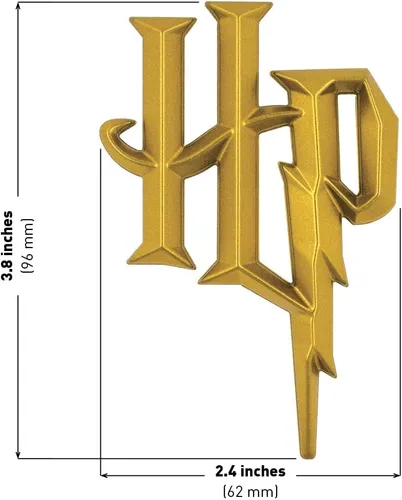Miniatura 2 de Fan Emblems Insignia de coche con logotipo de Harry Potter 3D HP (cromo dorado)