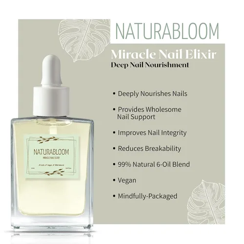 Miniatura 2 de Miracle Elixir - Aceite de reparación de uñas 99% natural para uñas dañadas y débiles, vegano, crecimiento y fortalecedor