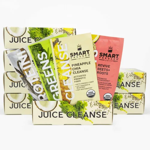 Miniatura 8 de SMART Pressed Juice 1-Day Organic Juice Cleanse Programa de desintoxicación saludable Proteína de vainilla vegana, jugo verde, jugo de remolacha
