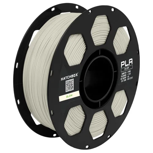 Filamento de impresora, precisión dimensional, +/- 0.001 pulgadas, 2.20 lbs carrete, 0.068 pulgadas, blanco HATCHBOX 3D PLA-1KG1.75-WHT PLA 3D