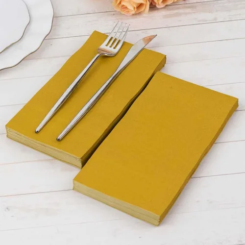 Miniatura 60 de Efavormart 50 Pack Servilletas de papel para fiestas de 2 capas suaves verde oliva con borde dorado de oro, servilletas para cenas, cócteles
