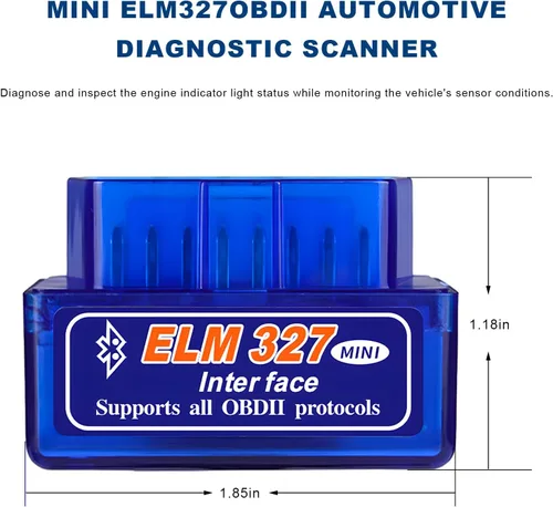 Miniatura 2 de ELM327 OBDⅡ - Escáner de diagnóstico automático para coche, detector de fallos de la herramienta de escaneo Bluetooth automático, mini lector