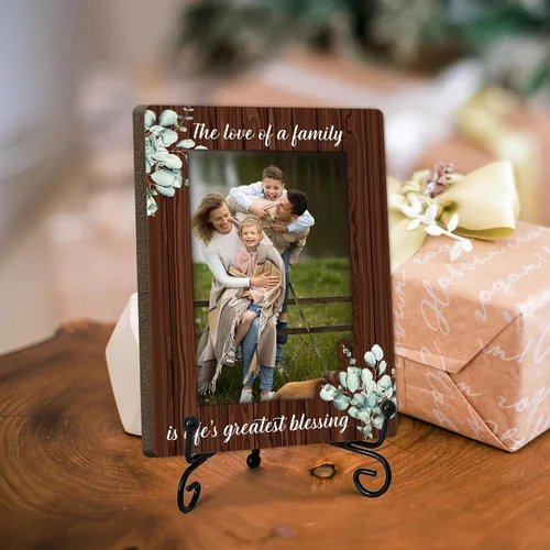Miniatura 6 de Warm Memories Regalo para mujeres y hombres, el mejor regalo de bendición para la familia, marco de fotos de madera con soporte, decoración