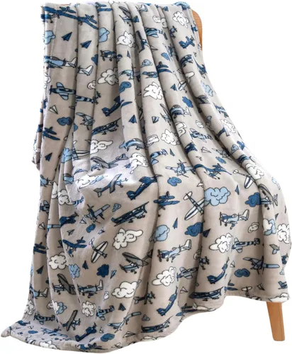 Miniatura 14 de Manta de forro polar suave para primavera de niñas y niños: bebés, pollitos, pájaros, flores en suave y acogedor amarillo, verde, rosa sobre fondo