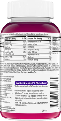 Miniatura 11 de Centrum Tableta multivitamínica para mujer, suplemento multivitamínico/multimineral con hierro, vitamina D3, vitaminas B y antioxidantes vitaminas C