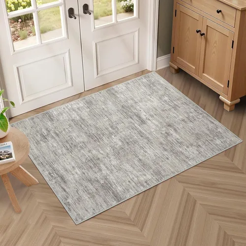 Miniatura 72 de RUGSREAL - Tapete pequeño de 2x3 con base de goma, resistente a las manchas, moderno, color liso, contemporáneo lavable, para la entrada, sala
