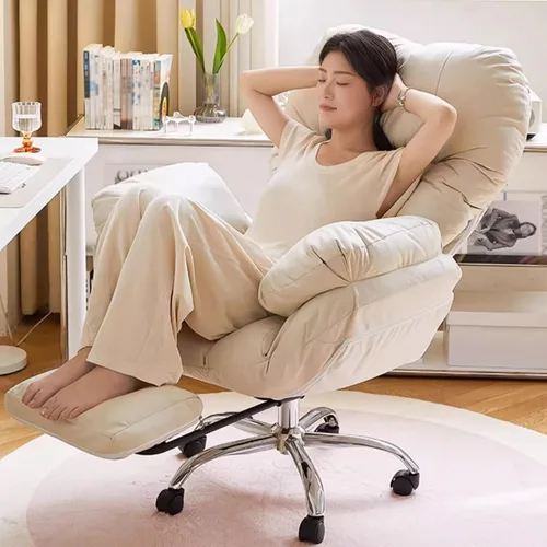 Miniatura 2 de High Back Desk Chair,High Back Heavy-Duty Computer Home Office Desk Chair,Big and Tall Executive Gaming Chair with Footrest Lumbar Support,White