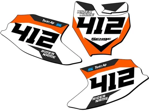 Miniatura 3 de 1998-2001 SX 50 SG63 Custom MX matrículas Senge Graphics Kit compatible con KTM