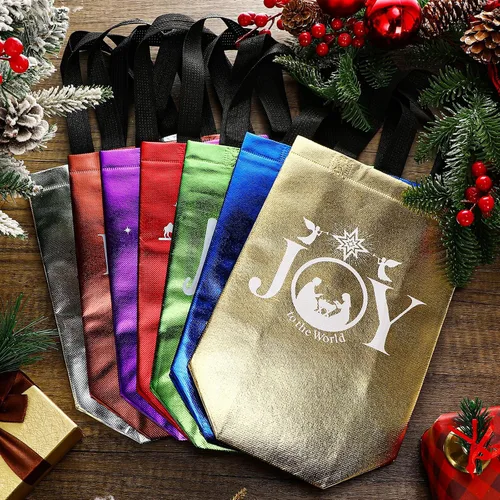 Miniatura 5 de 42 bolsas de regalo cristianas a granel con asa, semana de apreciación del pastor, bolsas de regalo de versículos bíblicos no tejidas, bolsas